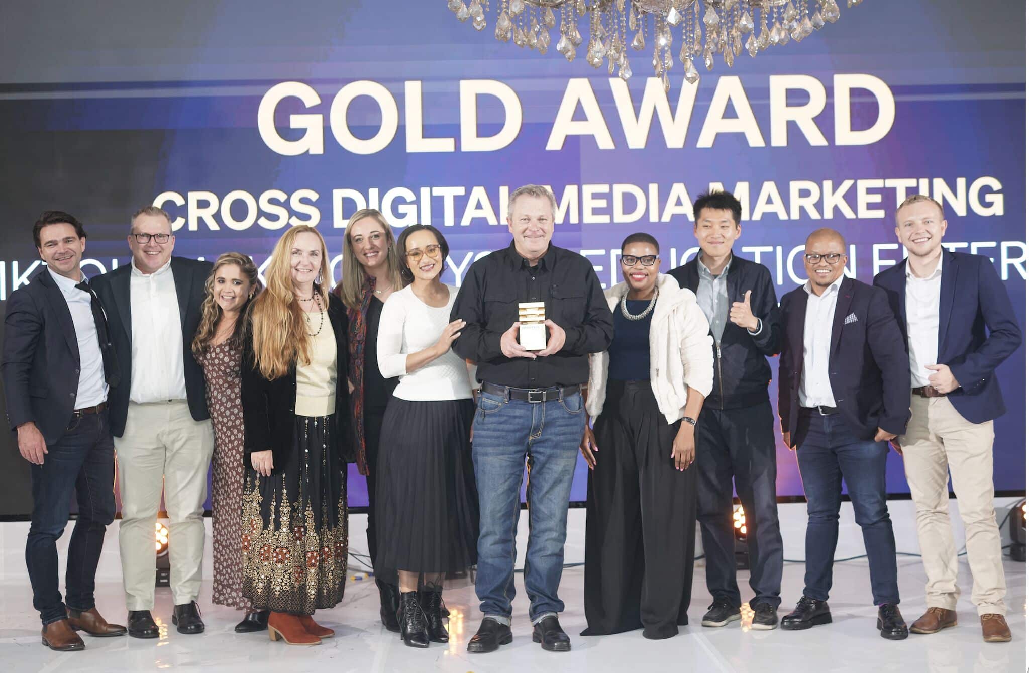 Dialogue team receiving Gold at the SMARTIES Awards